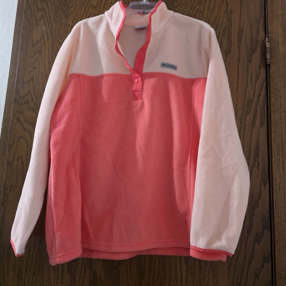 Columbia Pink and Cream Pullover Women Size 2XL